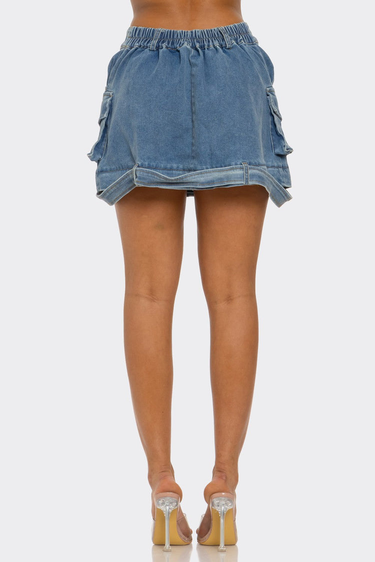 Utility Denim Maxi Skirt view 7 (dress) - utility jean skirt, utility denim mini skirt, utility denim m - shop at us.meeeshop