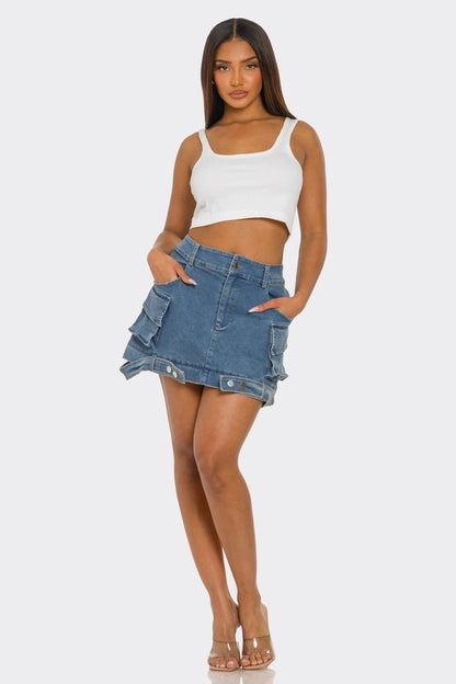 Utility Denim Maxi Skirt view 8 - Utility Jean Skirt (dress)
