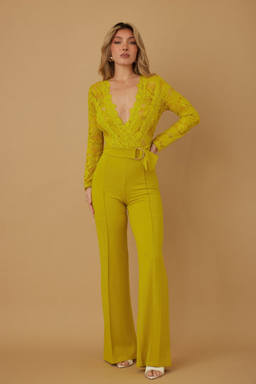 Valentine Lace Crochet Long Sleeve Jumpsuit in M view 2 - Lace Crochet Romper Dress (one-piece)