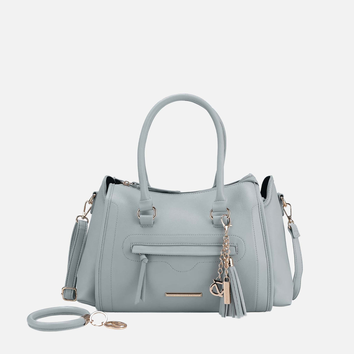 Valeria Shoulder Bag and Bracelet Keyring in Midnight Blue view 5 - Valeria Shoulder Bag Carvela
