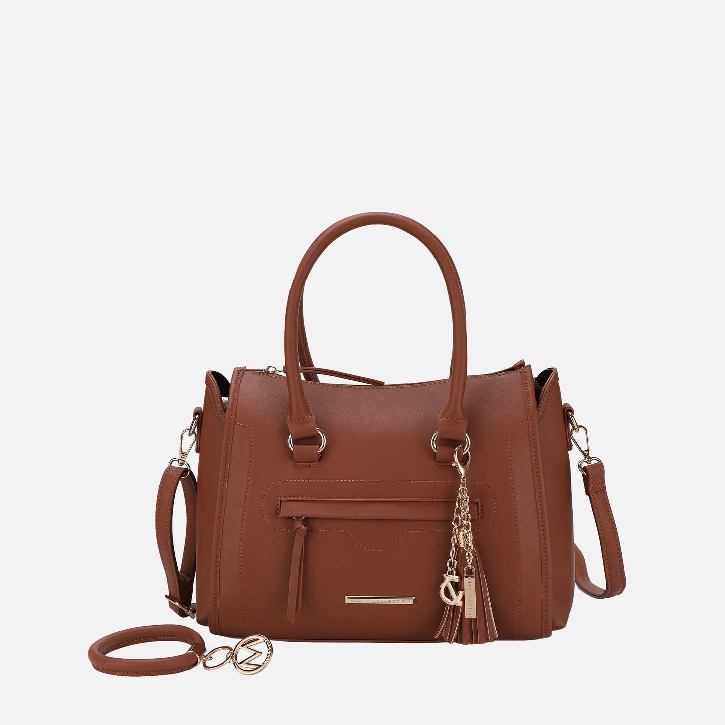 Valeria Shoulder Bag and Bracelet Keyring in Mustard view 9 - Valeria Shoulder Bag Carvela