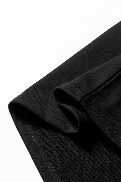 Varsity Sweater Dress - Black view 7