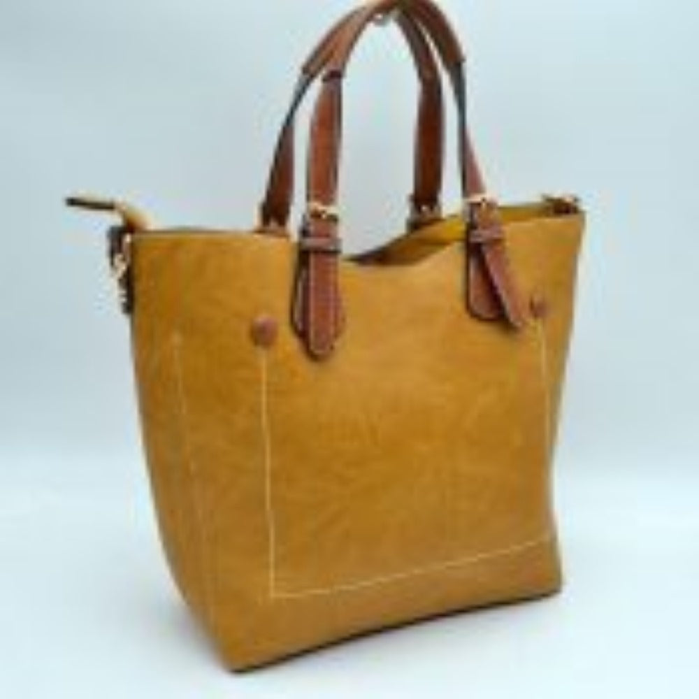 Vegan Leather Tote Shoulder Handbags for Women view 21 - Vegan Leather Tote Bag