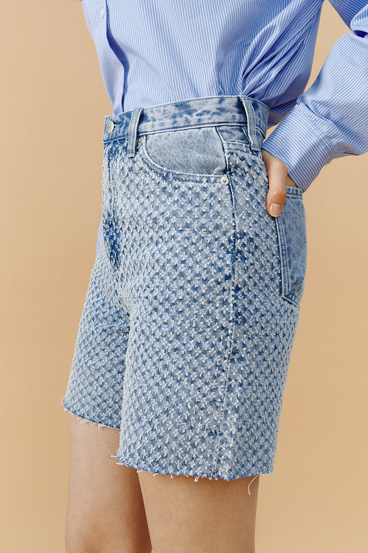 Venice Tweed High Rise Shorts - MeeeShop Women's Fashion