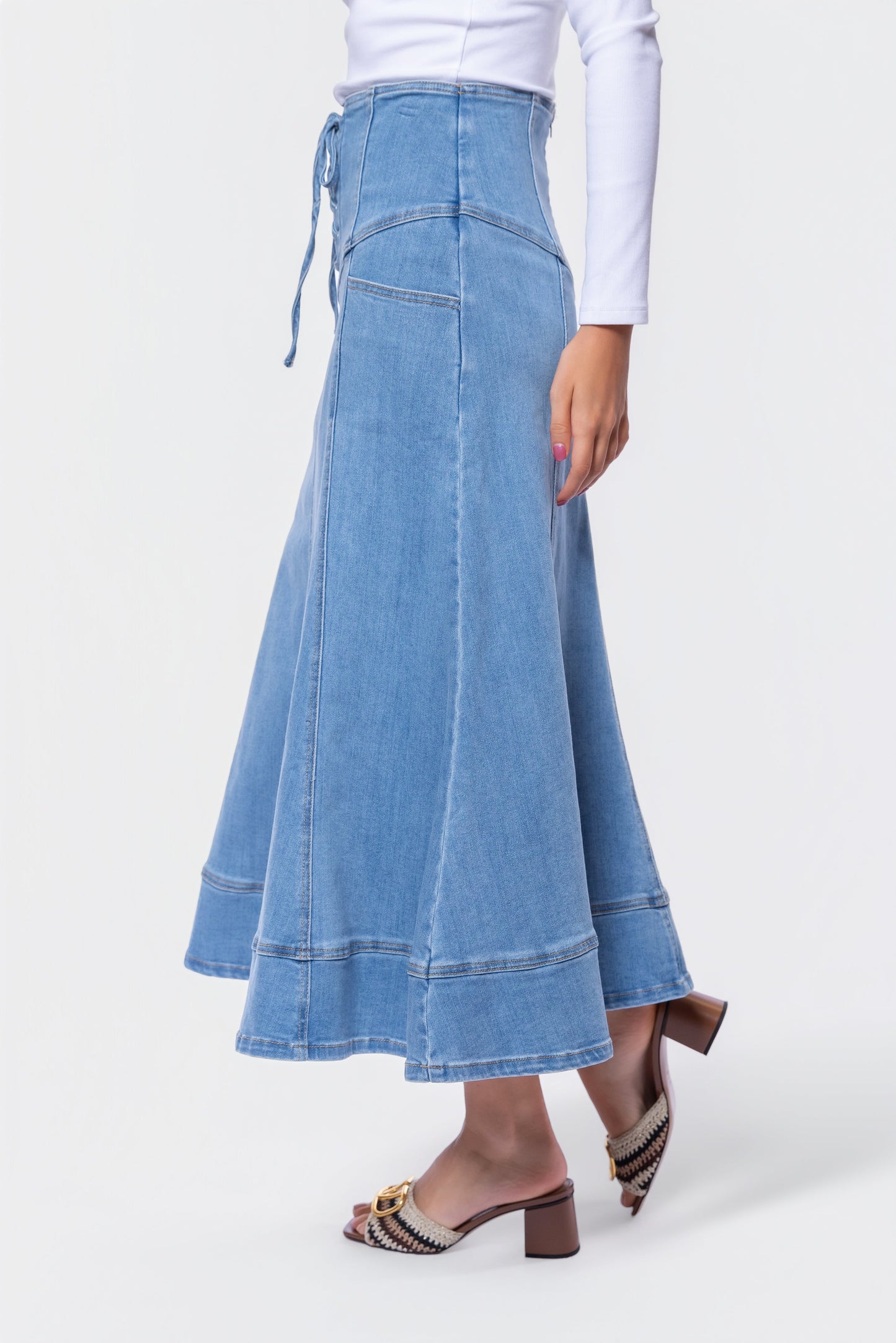 Vera Skirt (blue) in M view 3 - Vera Blue Dress