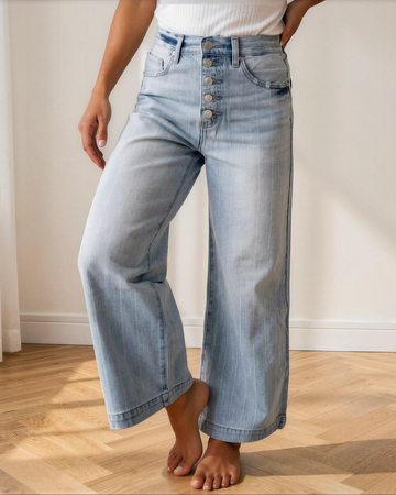 Veronica Pinstripe Wide Leg Jeans in 4 - Veronica Beard Pinstripe Jeans (bottom)