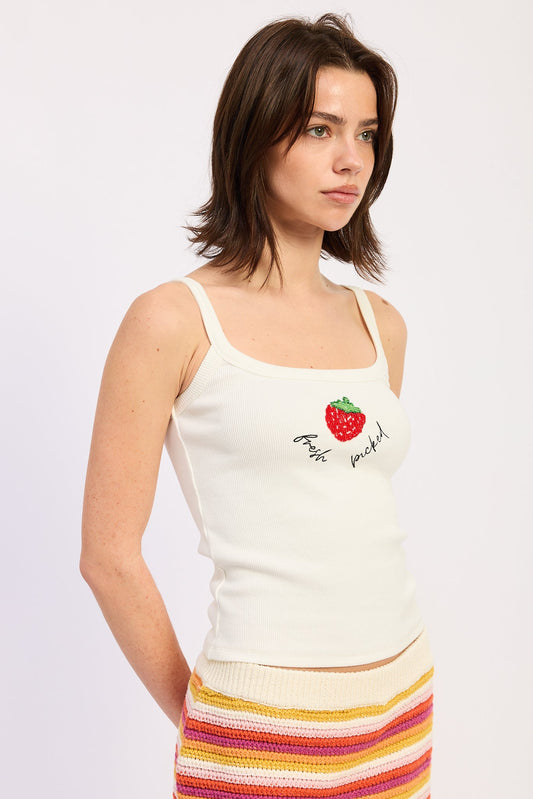 Vesper Tank Top in Off-White view 2 - Vesper Crop Top