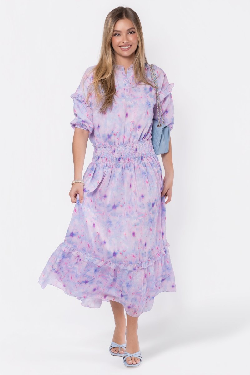Victoria Dress (blue Pink) S view 2 (dress) - victorian blue dress, blue victorian dress over hoop skir - shop at us.meeeshop