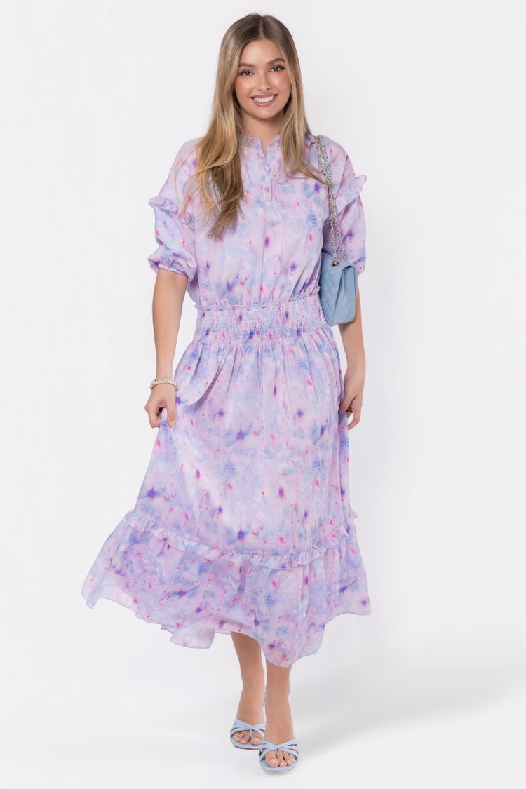 Victoria Dress (blue Pink) S view 2 (dress) - victorian blue dress, blue victorian dress over hoop skir - shop at us.meeeshop