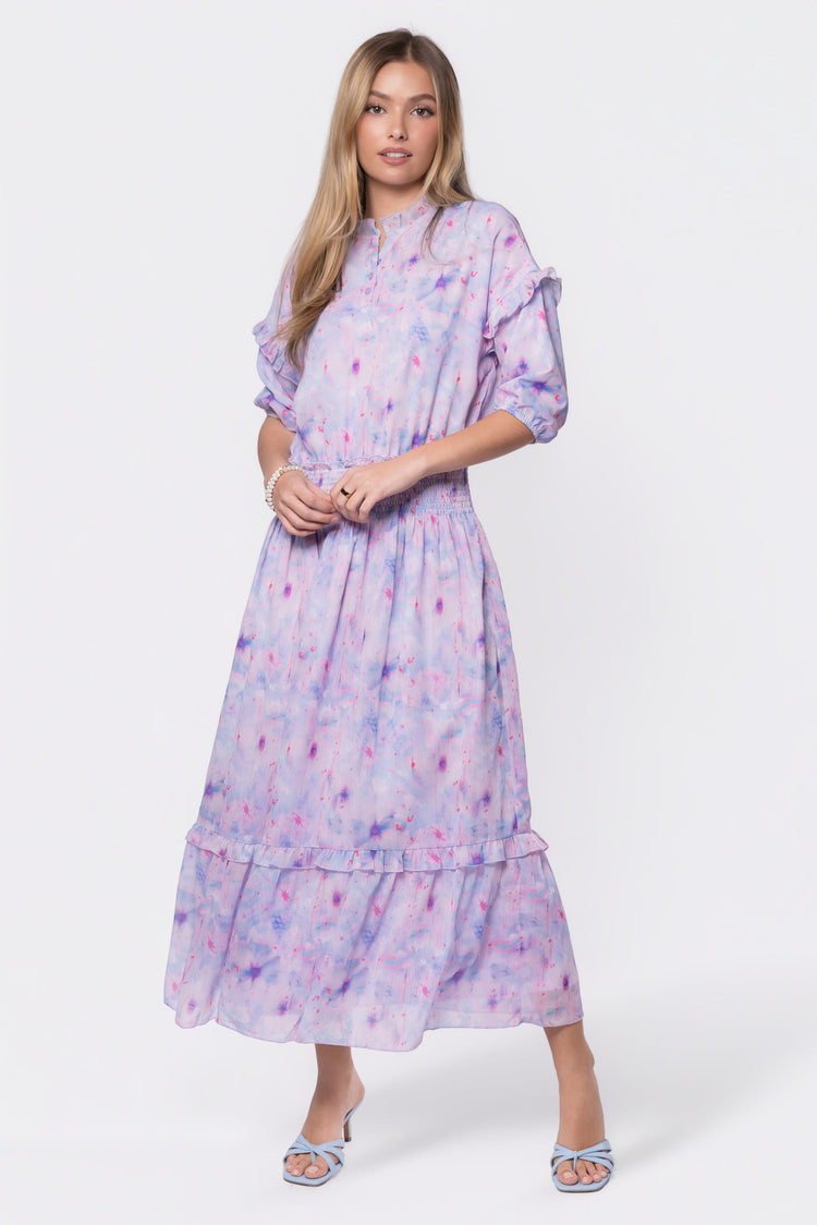 Victoria Dress (blue Pink) XS (dress) - victorian blue dress, blue victorian dress over hoop skirt, blu - shop at us.meeeshop