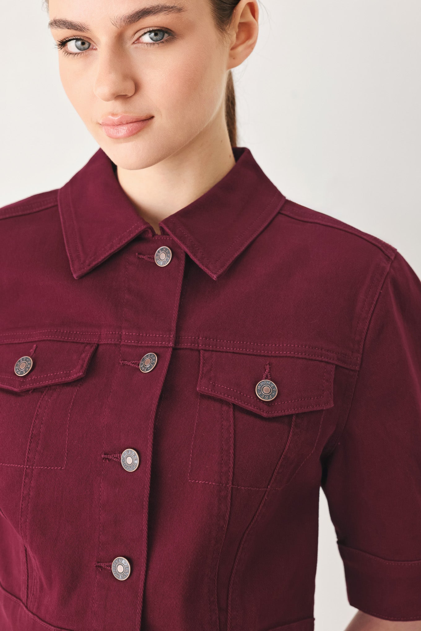 Vineyard Chic Twill Jacket in BROWN view 4 (layer)