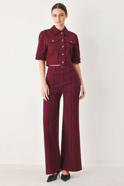 Vineyard Chic Twill Jacket in BROWN view 5 (layer)