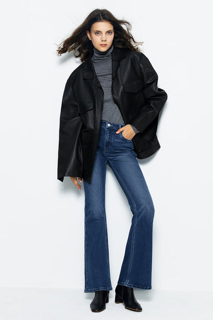 Vintage High Rise Flare Lala Jeans Hj186 in Imagine view 3 - High-Waisted - Vintage Jeans High Waist (bottom)