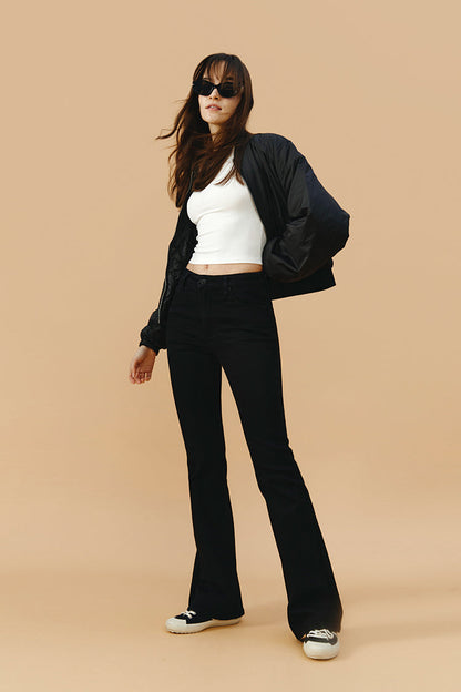 Vintage High Rise Flare Lala Jeans Hj186 in SexyBack view 14 - High-Waisted - Vintage Jeans High Waist (bottom)