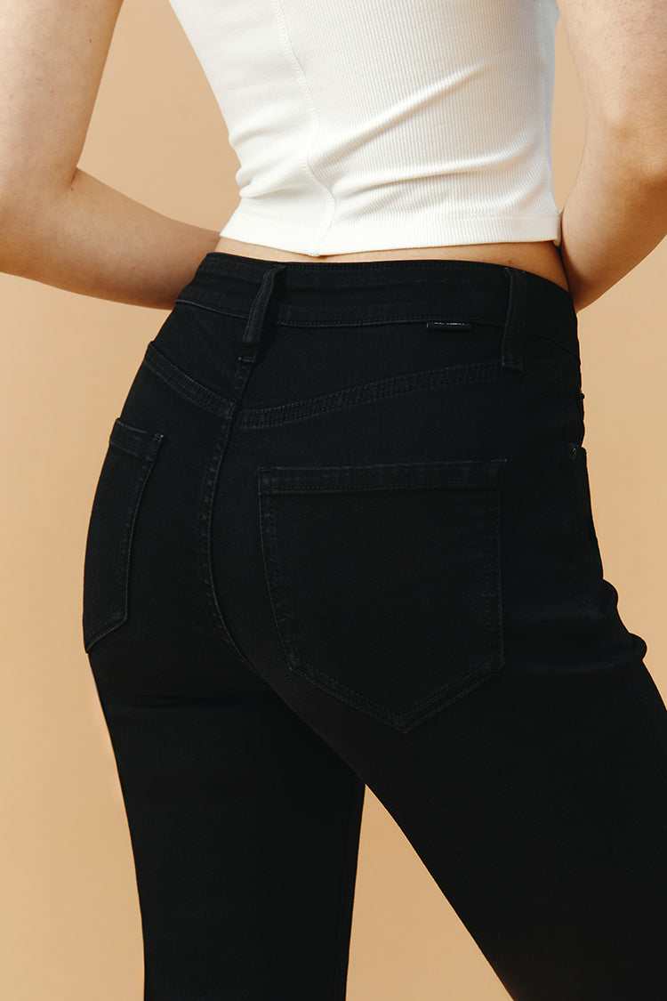 Vintage High Rise Flare Lala Jeans Hj186 in SexyBack view 19 - High-Waisted - Vintage Jeans High Waist (bottom)