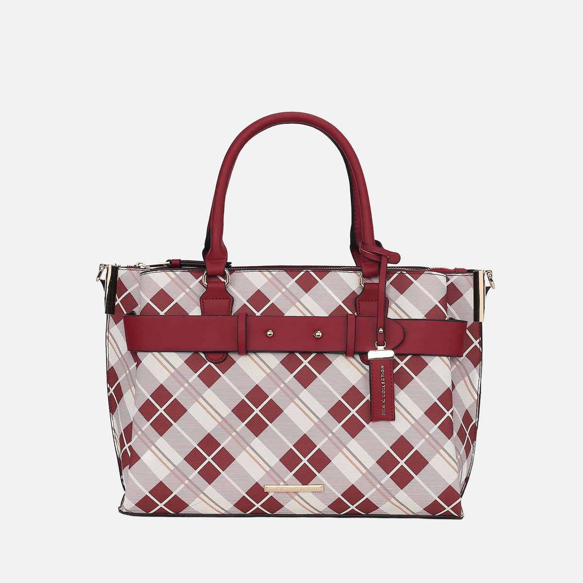 Vivian Plaid Shoulder Bag in Black - Vivienne Plaid Bag