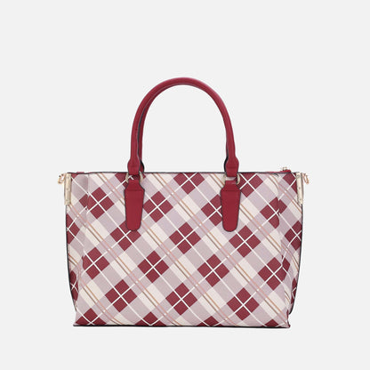 Vivian Plaid Shoulder Bag in Coffee view 3 - Vivienne Plaid Bag