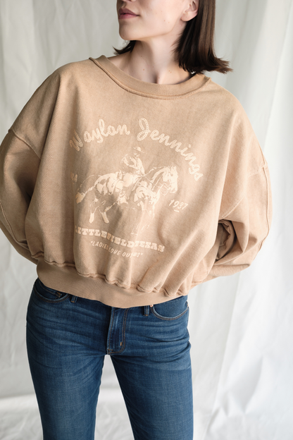 Waylon Jennings Hometown Sweatshirt in S view 2 - Waylon Jennings T Shirt (top)