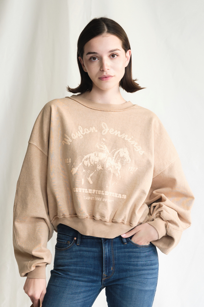 Waylon Jennings Hometown Sweatshirt in XS - Waylon Jennings T Shirt (top)