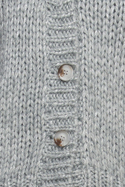 Weekend Warmth Sweater Knit Cardigan view 12 - Fall Wardrobe Essential - Grey Weekend Cardigan (top)