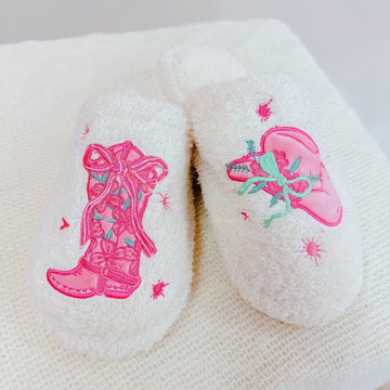 Western Whimsy Coziest Lounge Slippers - MeeeShop Women's Fashion