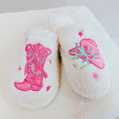 Western Whimsy Coziest Lounge Slippers - MeeeShop Women's Fashion