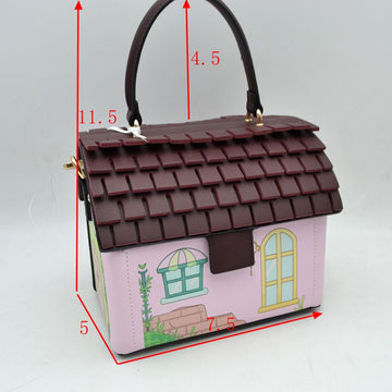 Whimsical House Shaped Top Handle Crossbody Handbag - MeeeShop Women's Fashion
