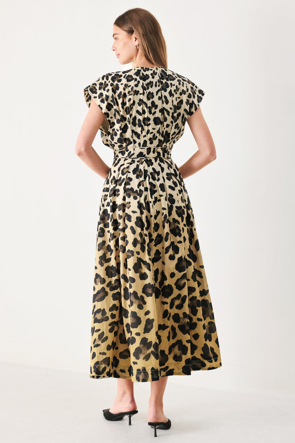 Wild Muse Woven Midi Dress NEUTRAL MULTI view 2 (dress) - wild muse clothing, copenhagen muse wild dres - shop at us.meeeshop