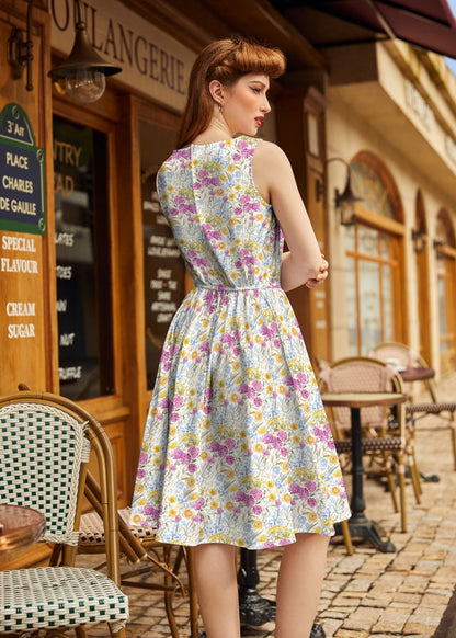 Wildflower Vintage Dress in L view 4 - Vintage Wildflower Dress