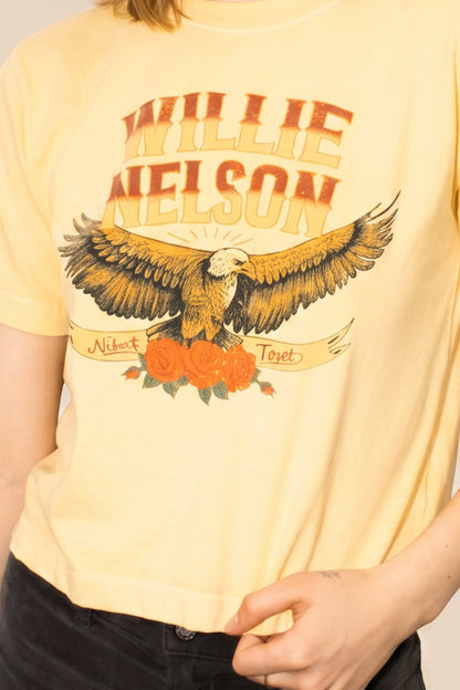 Willie Nelson Abbott, Texas Tee in S view 2 - Willie Nelson Tee Shirt (top)