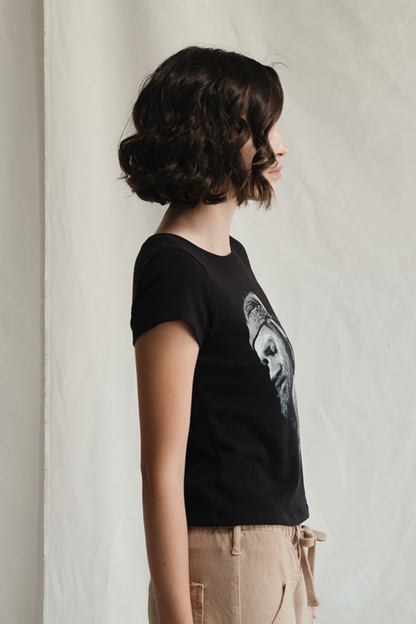 Willie Nelson Just Breathe Baby Tee in M view 3 - Willie Nelson Tee Shirt (top)