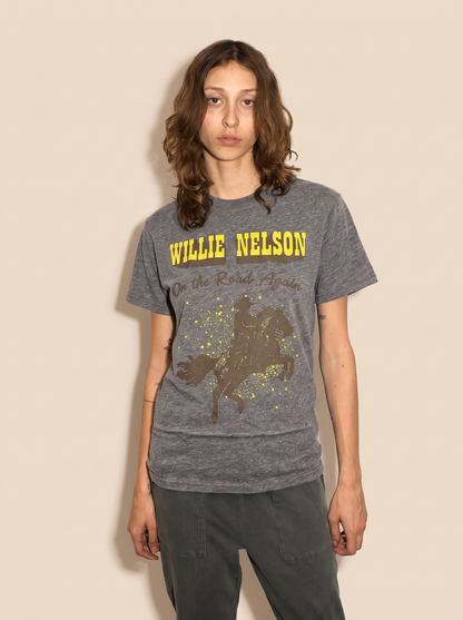 Willie Nelson on the Road Heather Tee in M view 3 - Willie Nelson Tee Shirt (top)