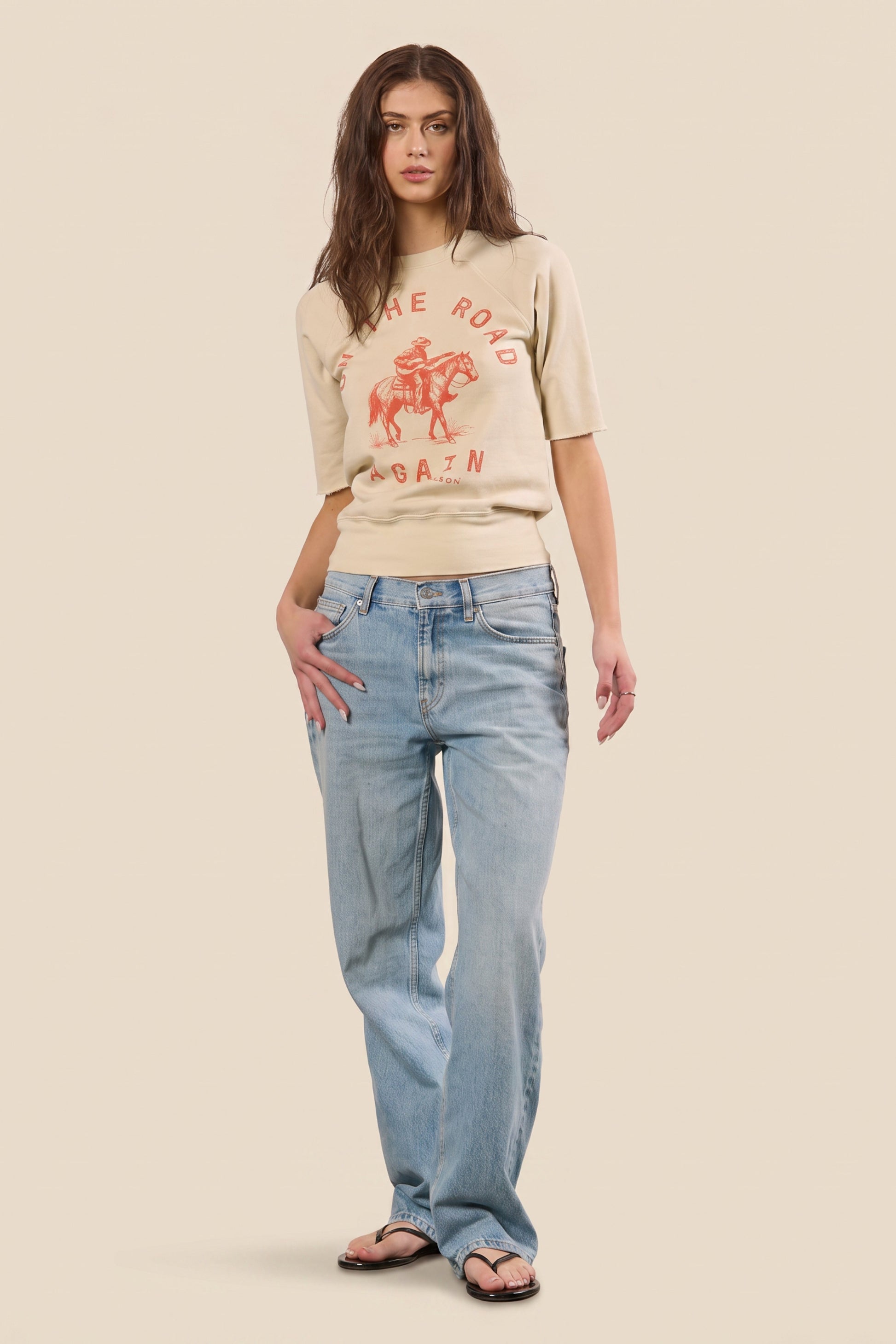 Willie Nelson on the Road Raglan in XS - Willie Nelson Raglan Shirt (piece)