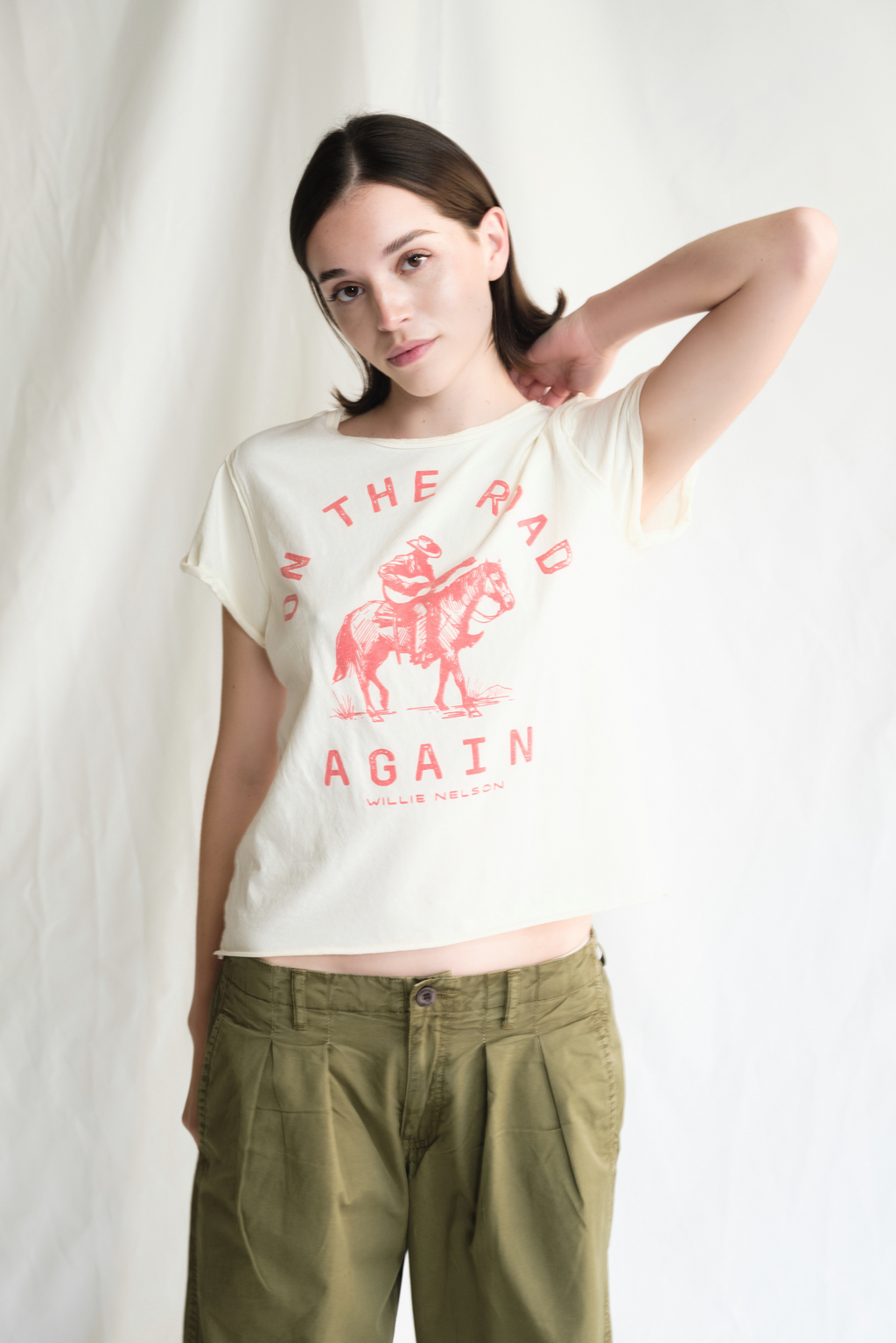 Willie Nelson on the Road Again Tee L view 4 (top) - willie nelson tee shirt, willie nelson teeth, will - shop at us.meeeshop