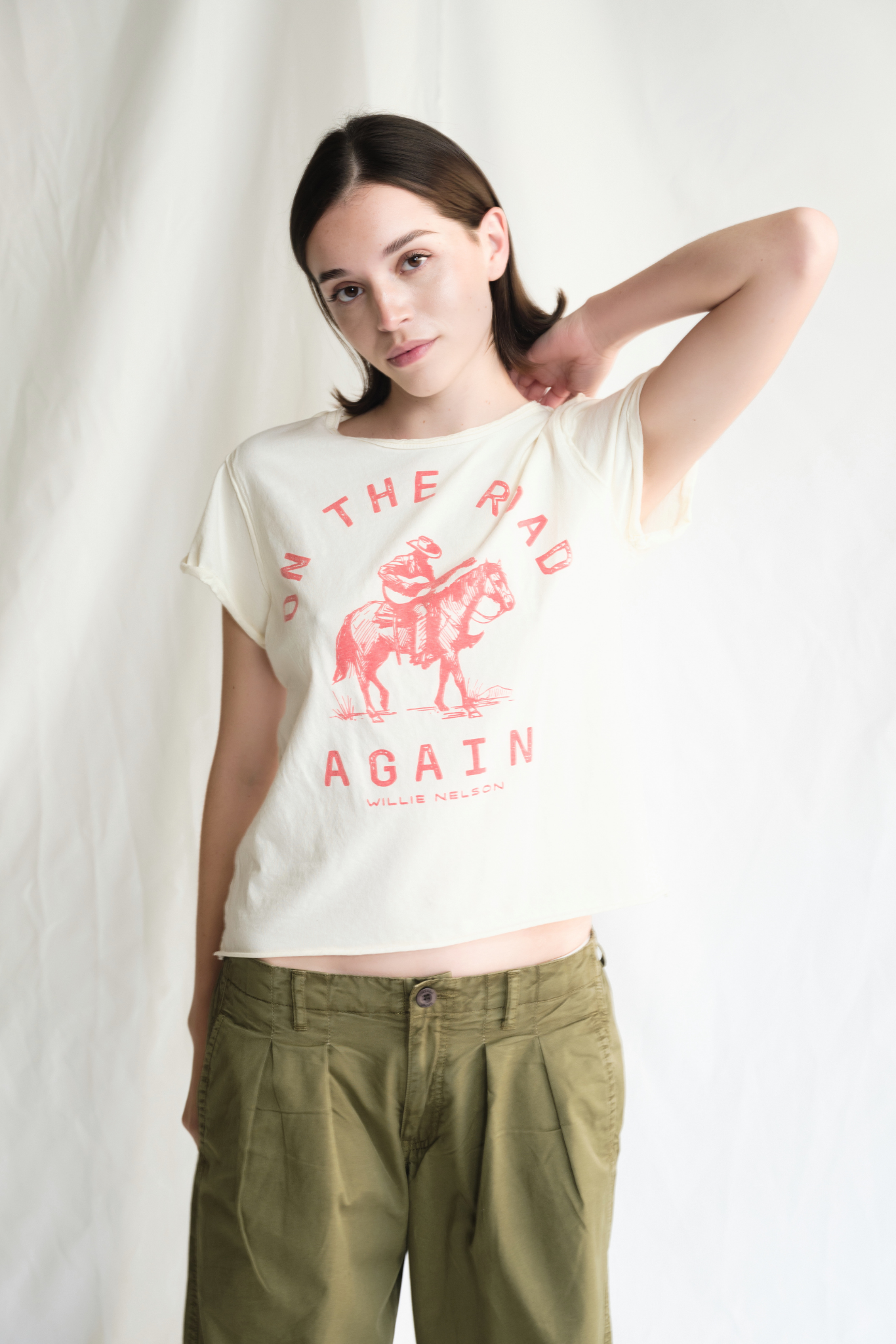 Willie Nelson on the Road Again Tee L view 4 (top) - willie nelson tee shirt, willie nelson teeth, will - shop at us.meeeshop