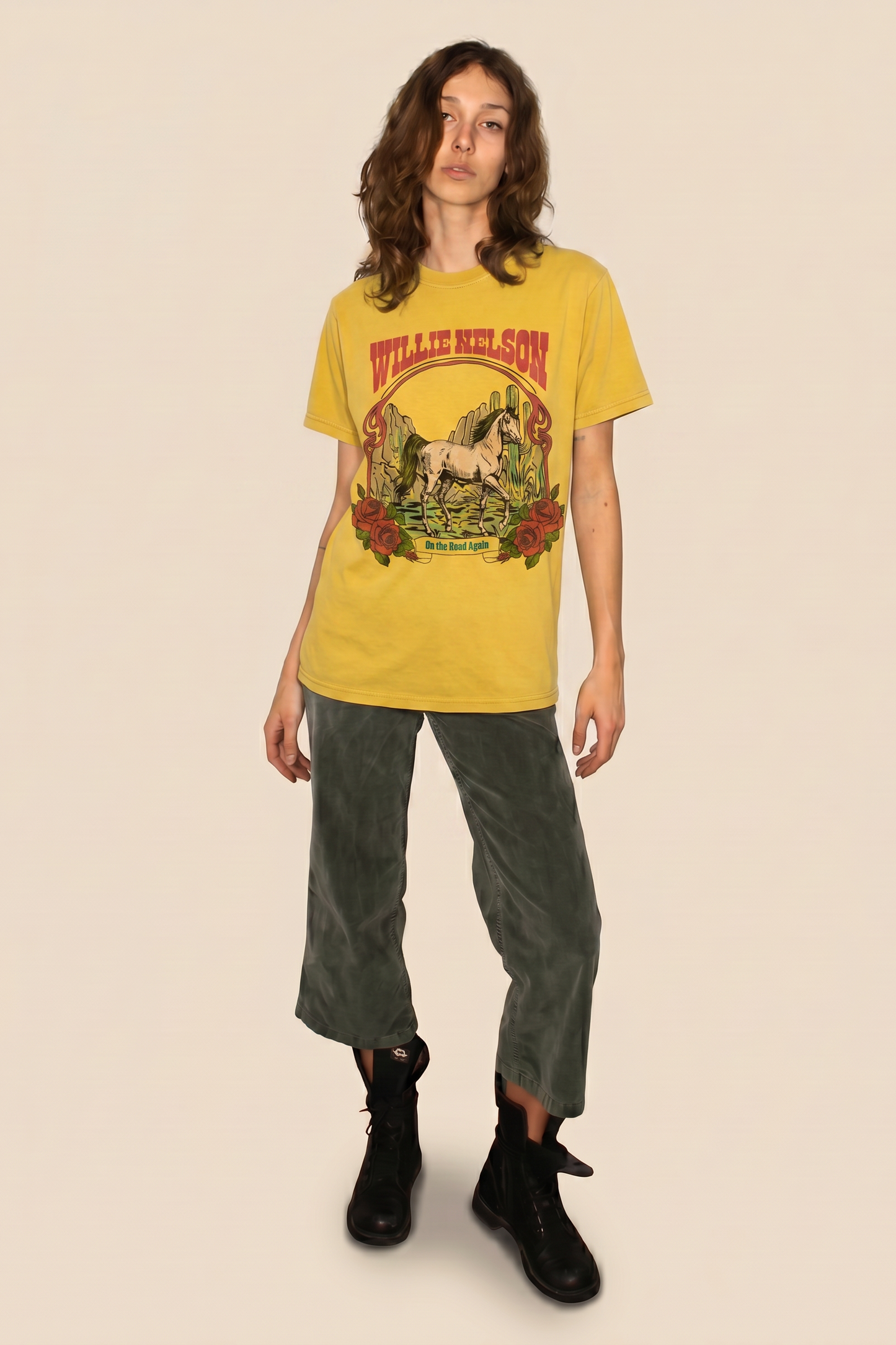Willie Nelson Tobacco Leaf Tee in XS - Willie Nelson Tee Shirt (top)