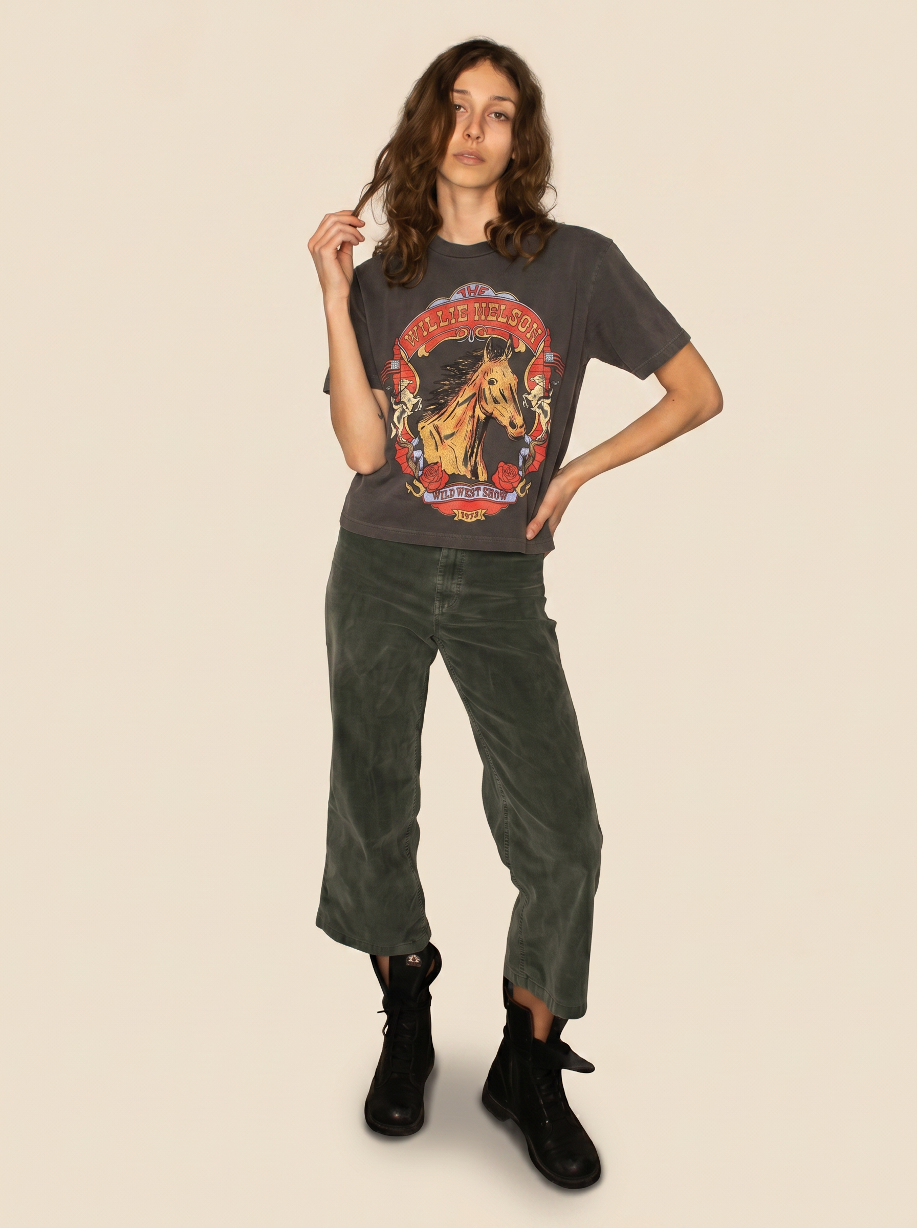 Willie Nelson Wild West Tee in M view 3 - Willie Nelson Tee Shirt (top)