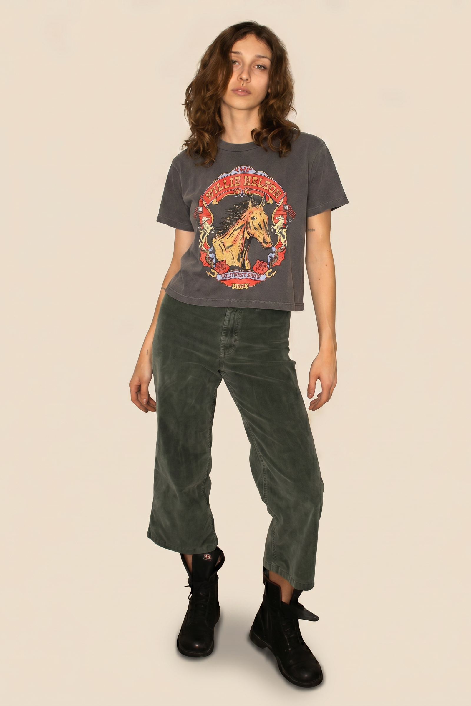 Willie Nelson Wild West Tee in XS - Willie Nelson Tee Shirt (top)