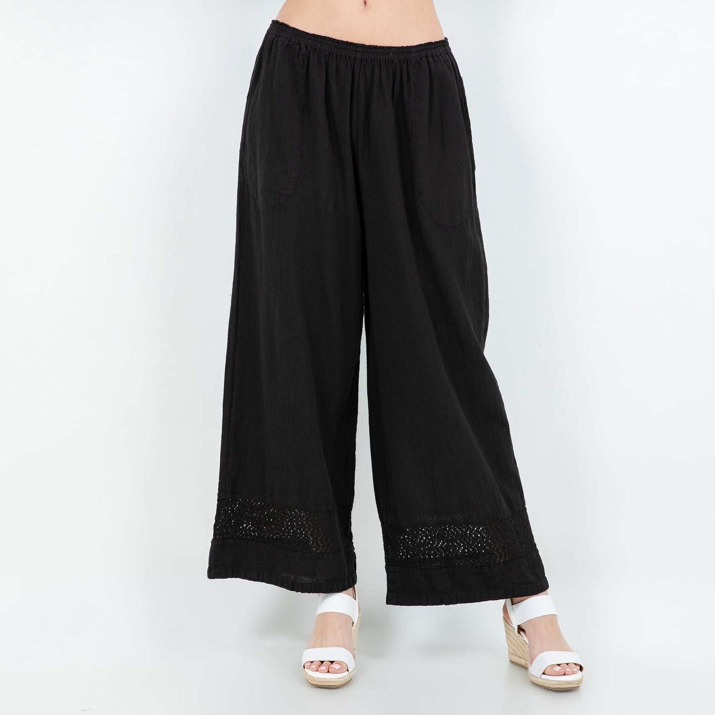 Willow Pant - 100% Cotton Gauze in Island view 10 (bottom)