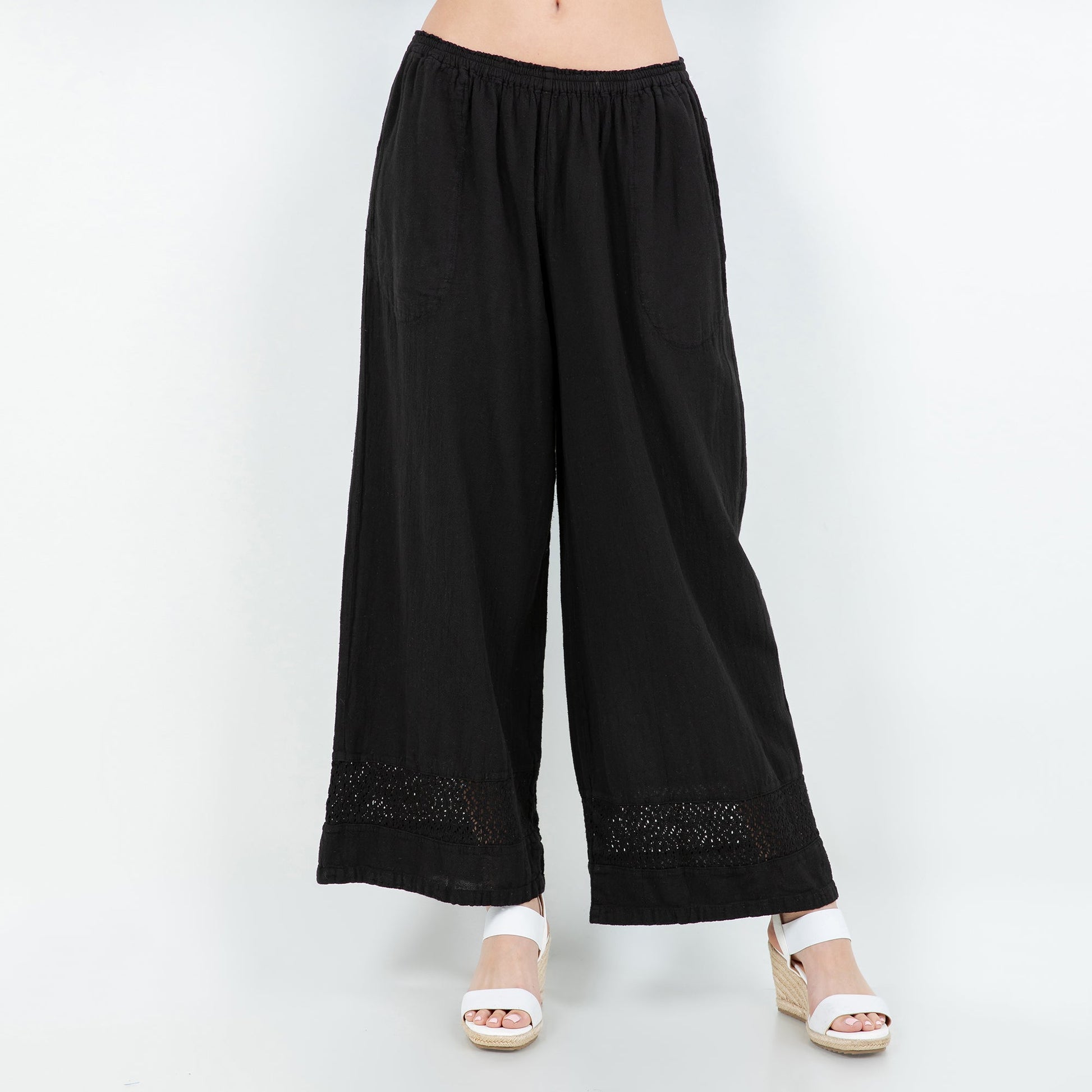 Willow Pant - 100% Cotton Gauze in Island view 10 (bottom)