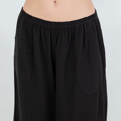 Willow Pant - 100% Cotton Gauze in Ivory view 11 (bottom)