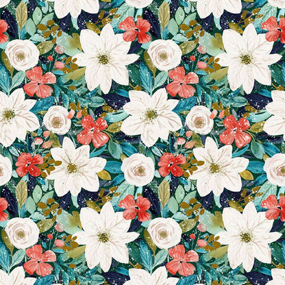Winter Floral Vintage Dress in S view 2 - Fall Wardrobe Essential - Winter Floral Dresses For Women