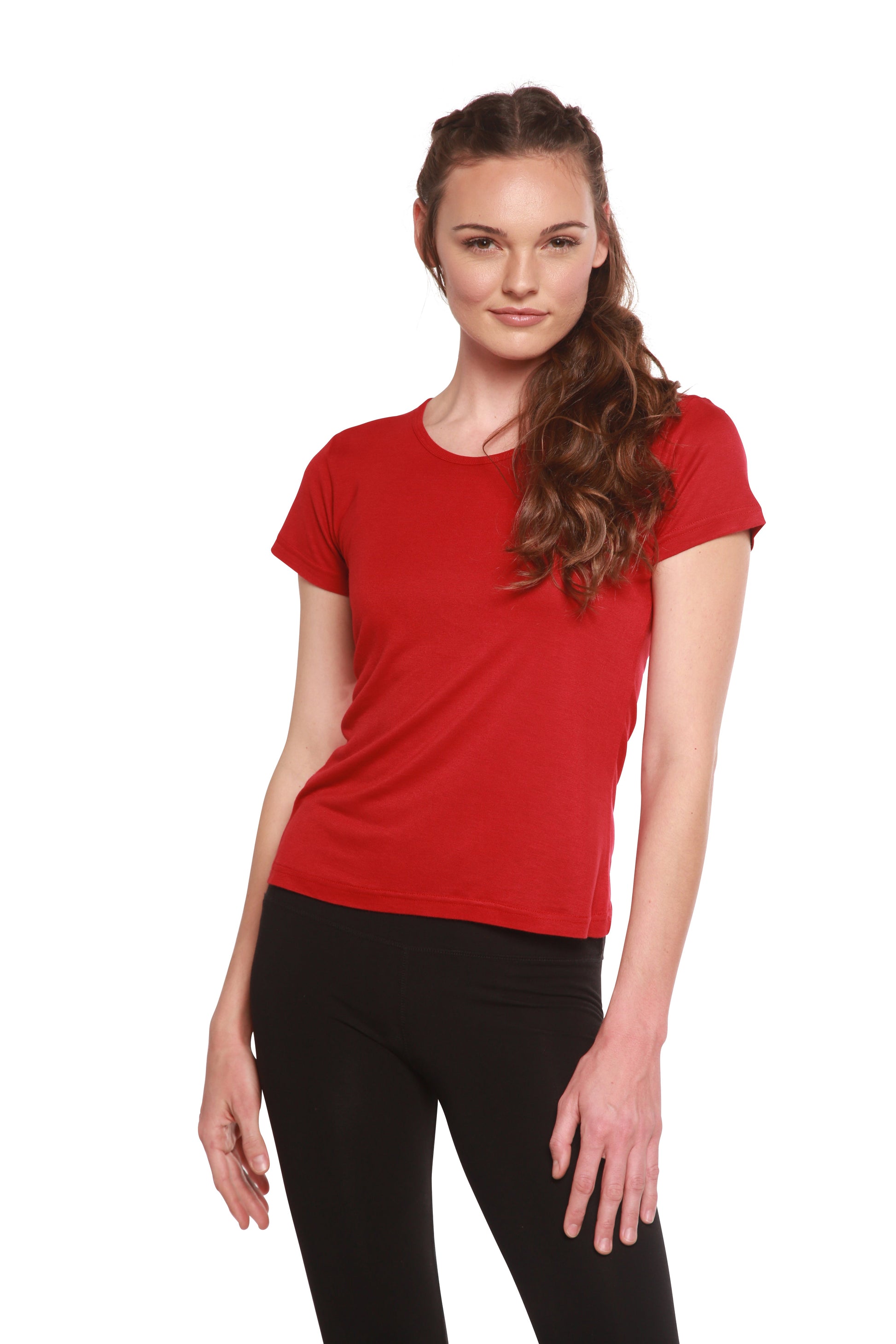 Women's 100% Bamboo Viscose Scoop Neck Short Sleeve T-shirt in Medium - Women'S Shirts 100 Cotton (top)