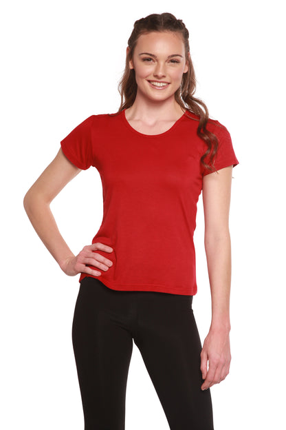 Women's 100% Bamboo Viscose Scoop Neck Short Sleeve T-shirt in Small view 10 - Women'S Shirts 100 Cotton (top)