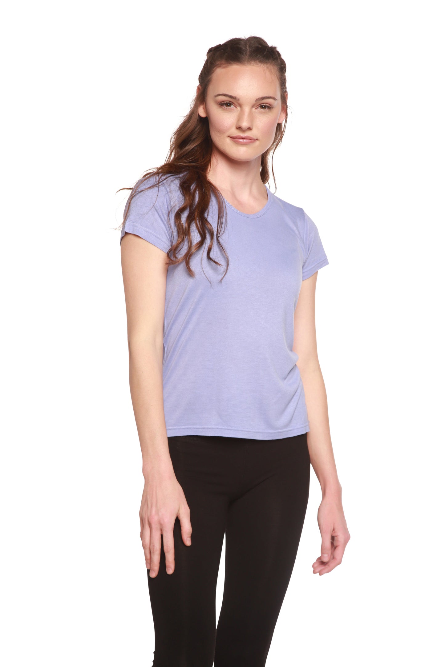 Women's 100% Bamboo Viscose Scoop Neck Short Sleeve T-shirt in Large view 6 - Women'S Shirts 100 Cotton (top)