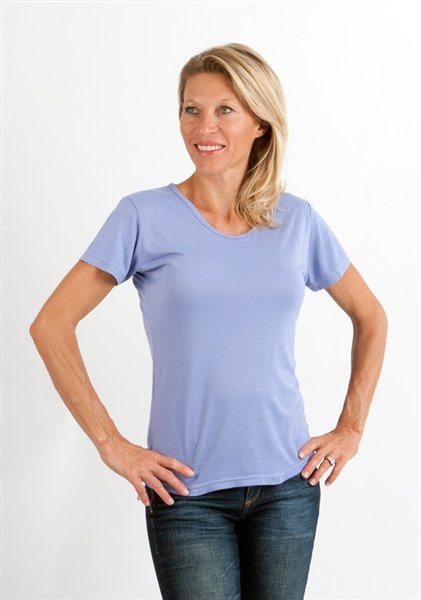 Women's 100% Bamboo Viscose Scoop Neck Short Sleeve T-shirt in Extra Large view 8 - Women'S Shirts 100 Cotton (top)