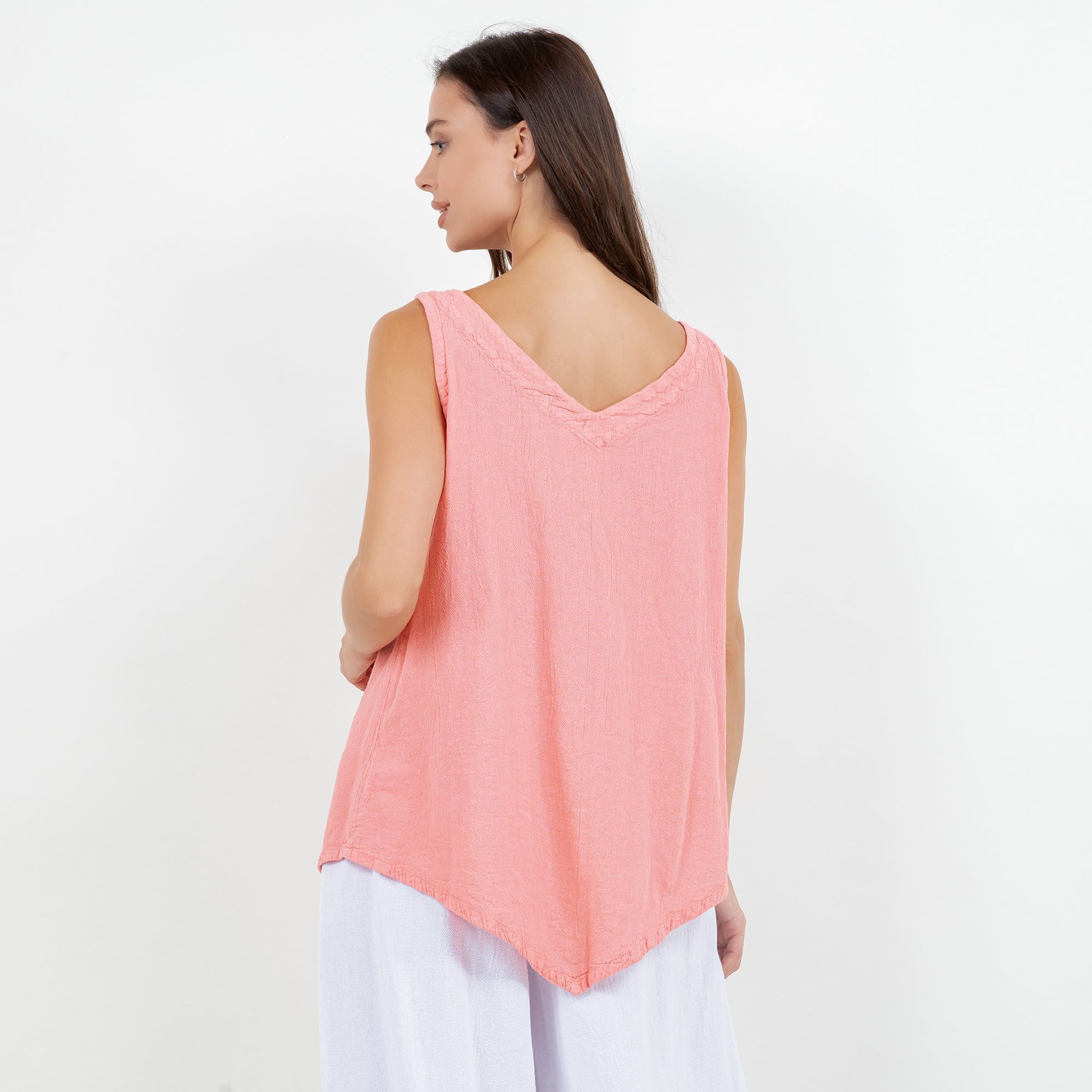 Women's 100% Cotton Gauze Dominica Tank Top in L/XL view 21 - Women Top 100 Clothing Brands In Usa