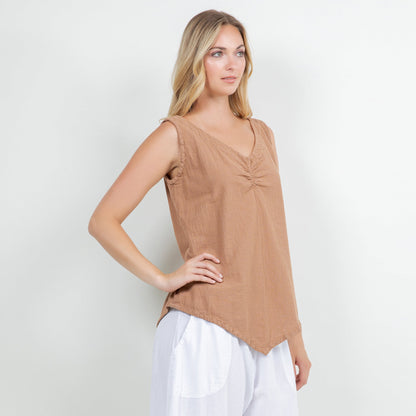 Women's 100% Cotton Gauze Dominica Tank Top in S/M view 10 - Women Top 100 Clothing Brands In Usa