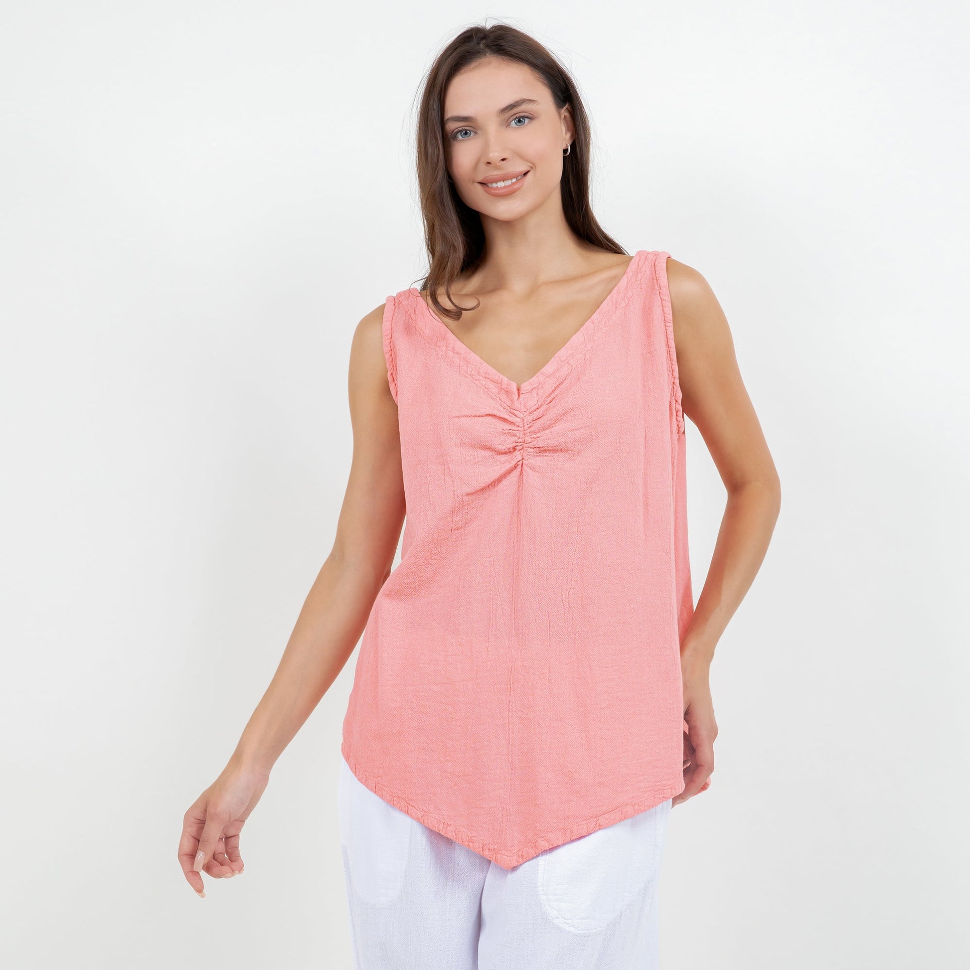 Women's 100% Cotton Gauze Dominica Tank Top in S/M view 15 - Women Top 100 Clothing Brands In Usa