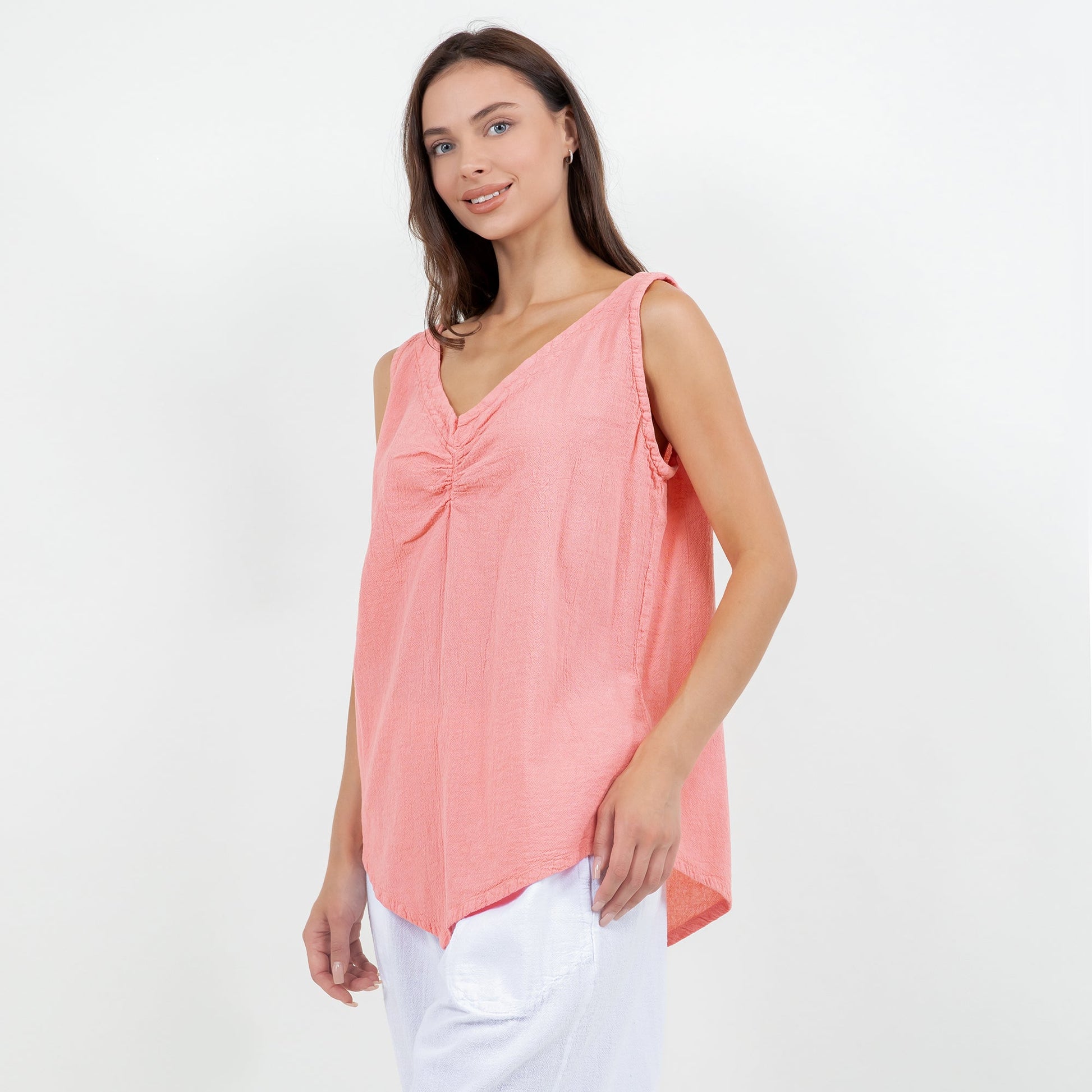 Women's 100% Cotton Gauze Dominica Tank Top in S/M view 20 - Women Top 100 Clothing Brands In Usa